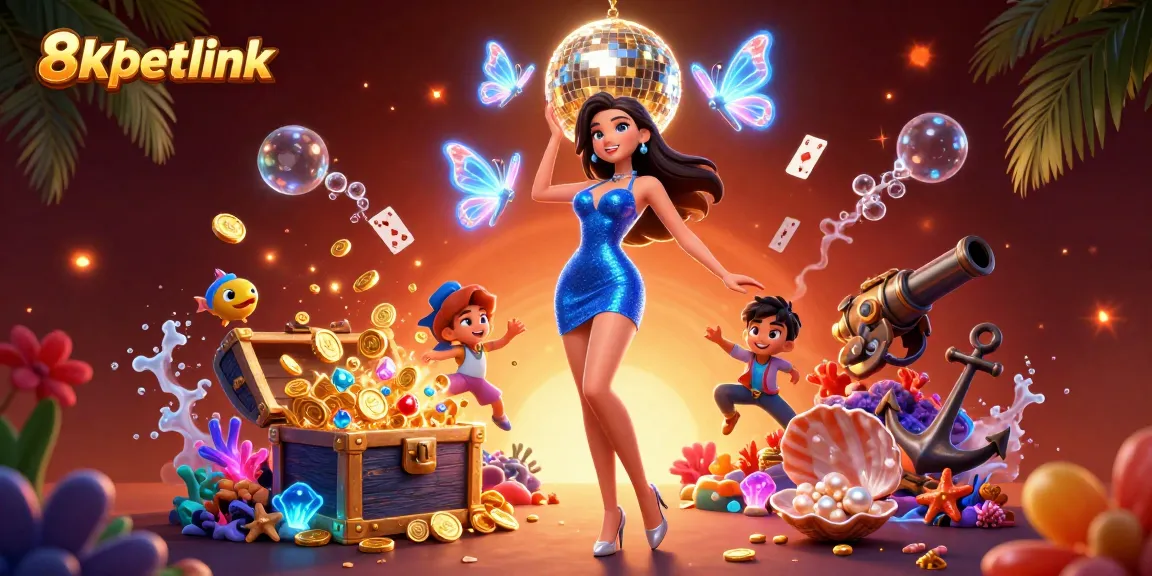 Experience exhilarating gameplay at 8xbetlink with vibrant casino scenes and surreal elements.