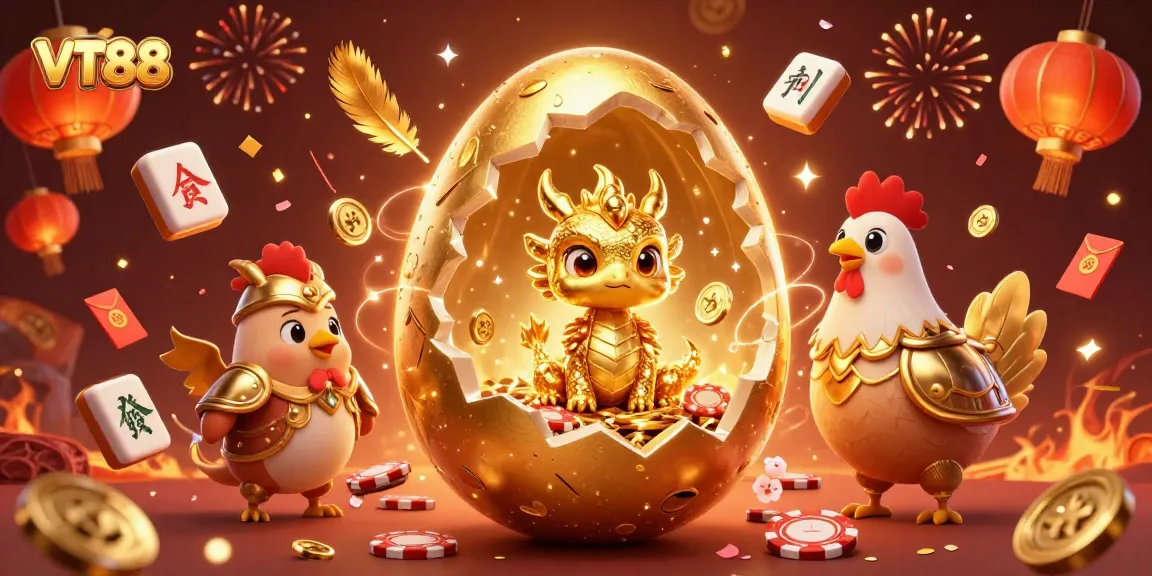 Engage with VT88's dazzling golden dragon theme, celebrating the thrill of online gambling.