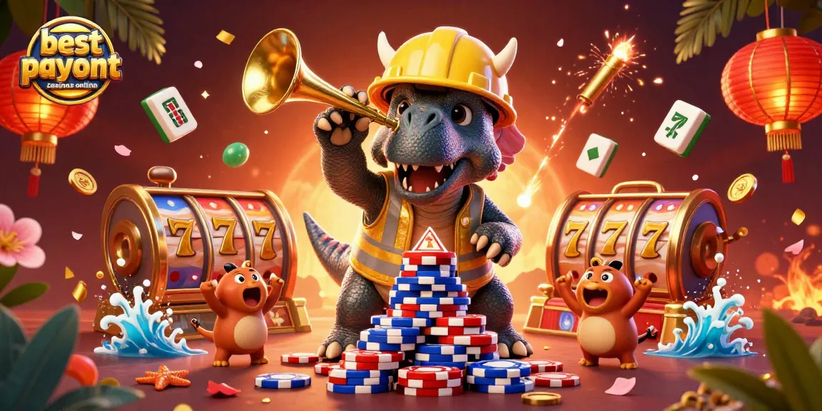 Celebrate wins at the best payout casinos online with a vibrant 3D casino scene.