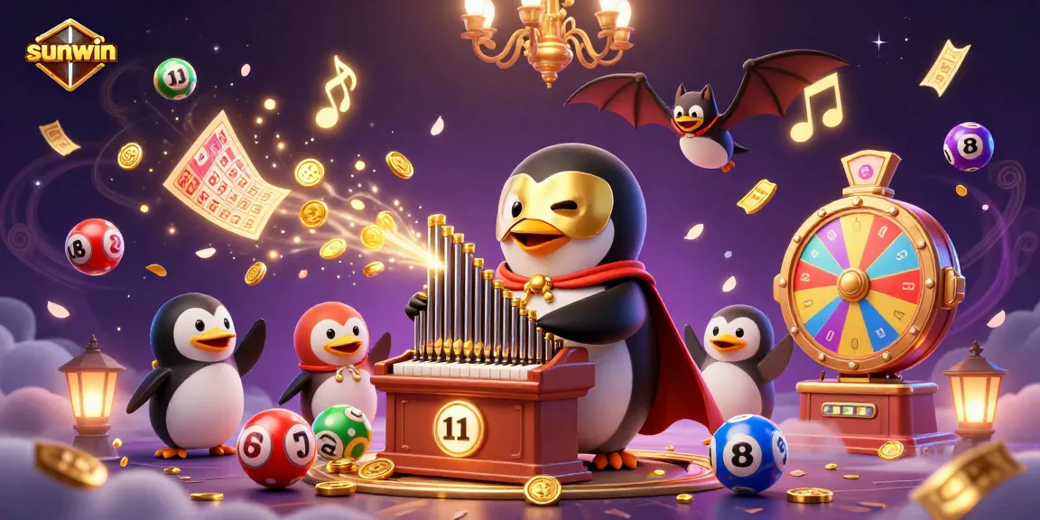 Win big with sunwin in this vibrant, dynamic illustration featuring a casino-inspired scene.