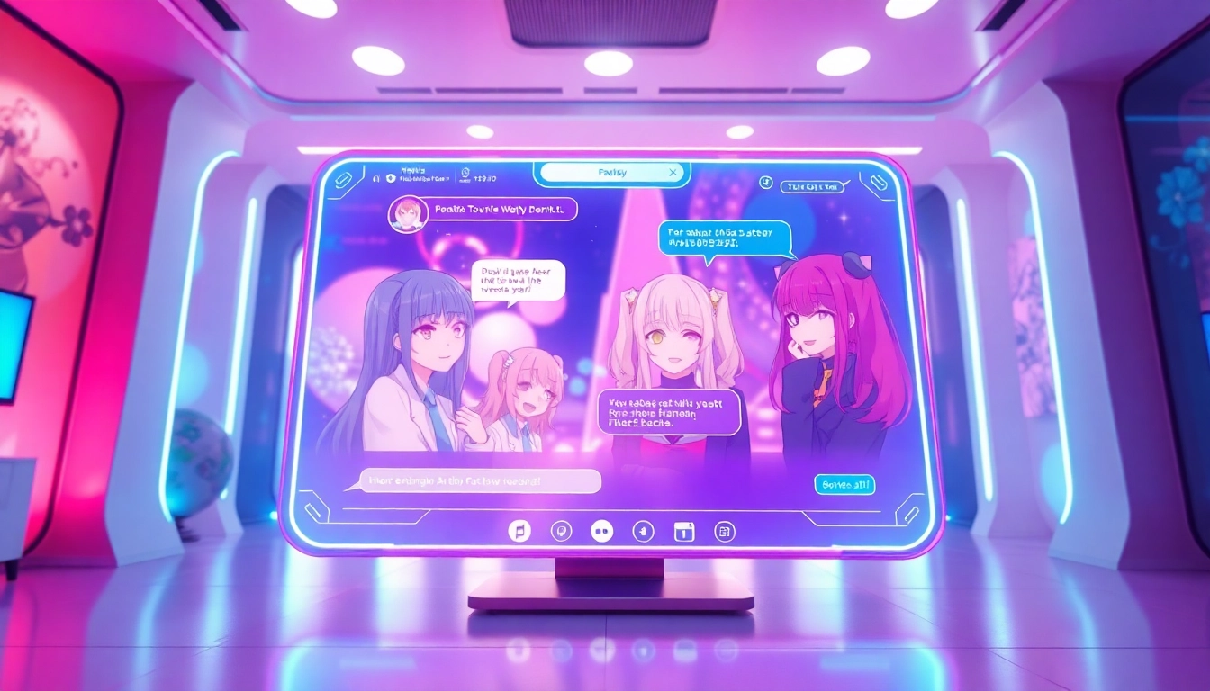 Interactive hentai AI chat scene featuring dynamic anime characters and engaging dialogue.