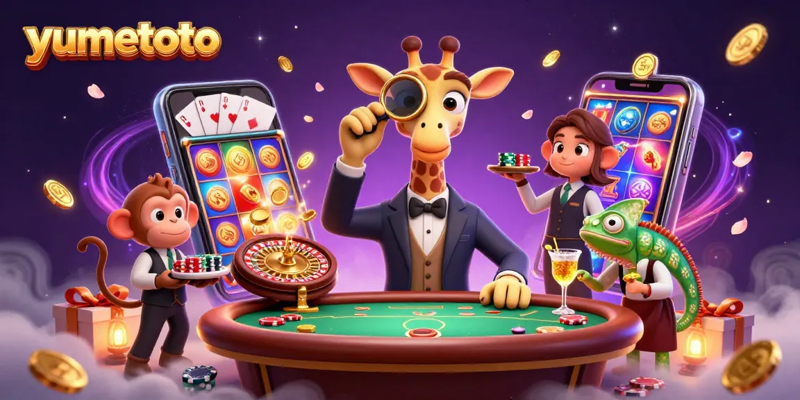 Experience the vibrant gambling world at yumetoto with characters and dynamic gaming elements.