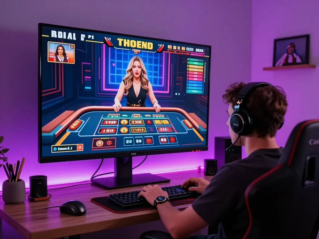 Engaged player enjoying a thrilling live casino game on 789P platform