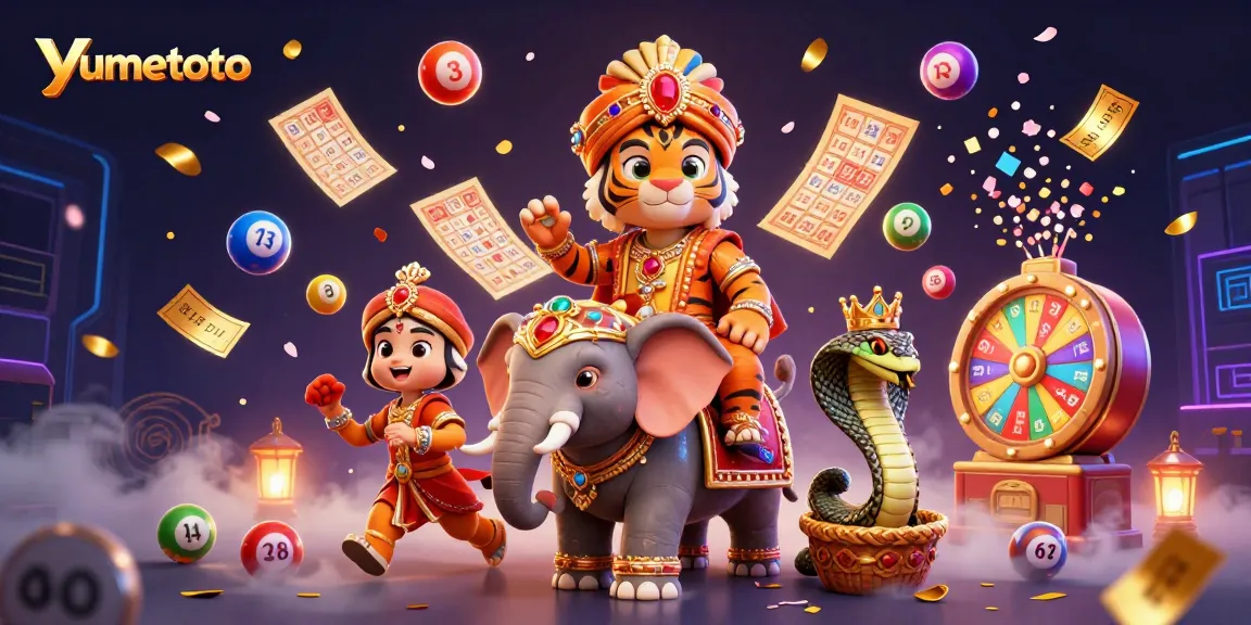 Experience dynamic gameplay with yumetoto's vibrant lottery scene filled with colorful elements.
