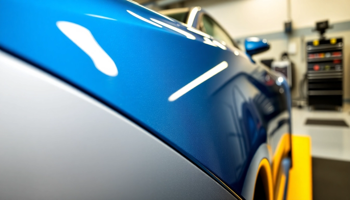 Apply paint protection film near me for a flawless automotive finish in a professional setting.