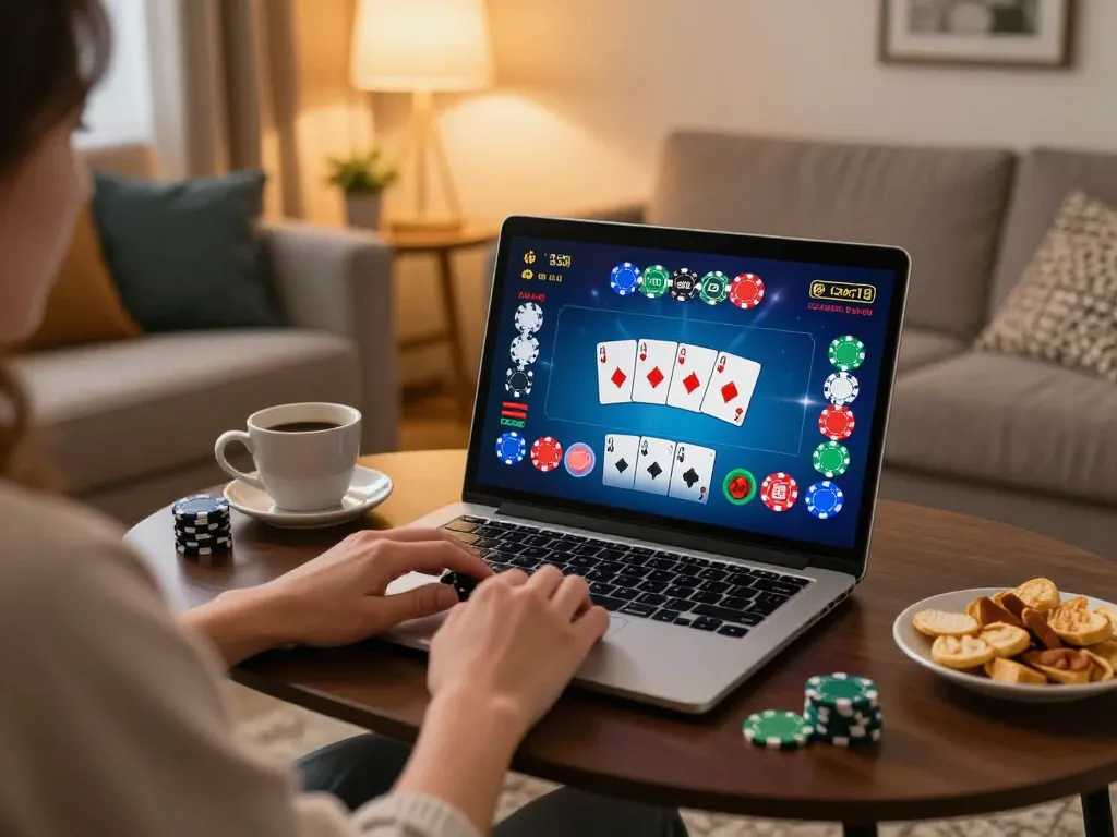 Engaged player at SV 368 live poker game online, showcasing strategic gameplay.
