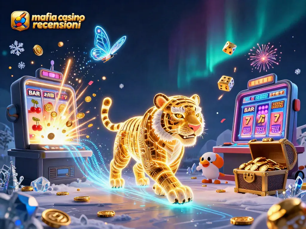 Experience thrilling gameplay with mafia casino recensioni, featuring a vibrant digital casino scene crowded with gaming elements.