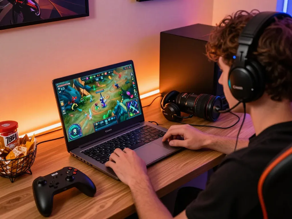 Exciting gaming setup with 789 club card game and player in action.