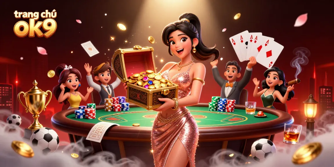 Experience the thrill of "trang chủ ok9" with exciting sports betting elements and vibrant casino ambiance.