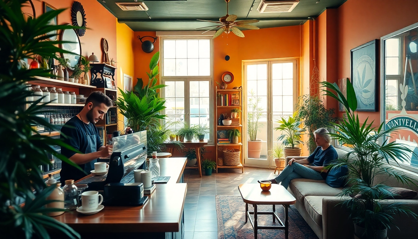 Genießen Sie eine entspannte Atmosphäre im Cannabis Coffee Shop Lloret de Mar mit einladendem Design.