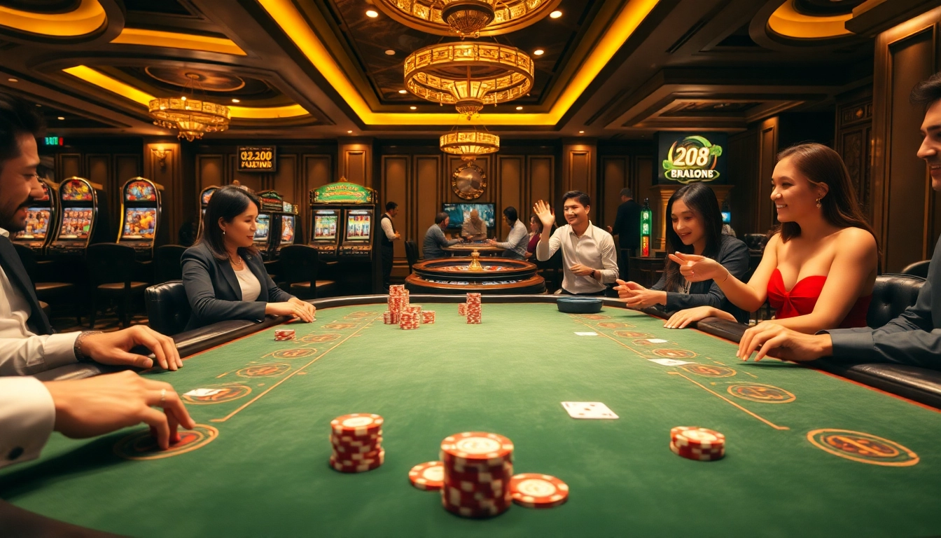 Experience the excitement of nhà cái UU88 with a luxurious poker scene capturing the thrill of high-stakes gambling.