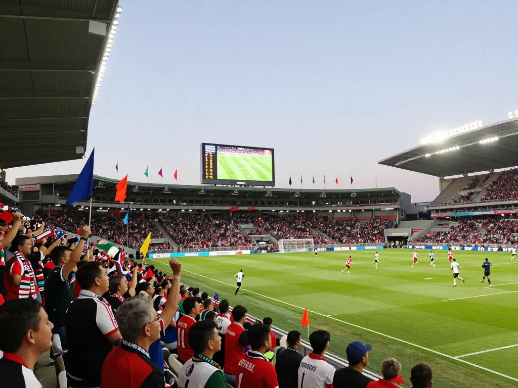 Engaging football match scene showcasing kèo bóng đá nhà cái excitement among fans.