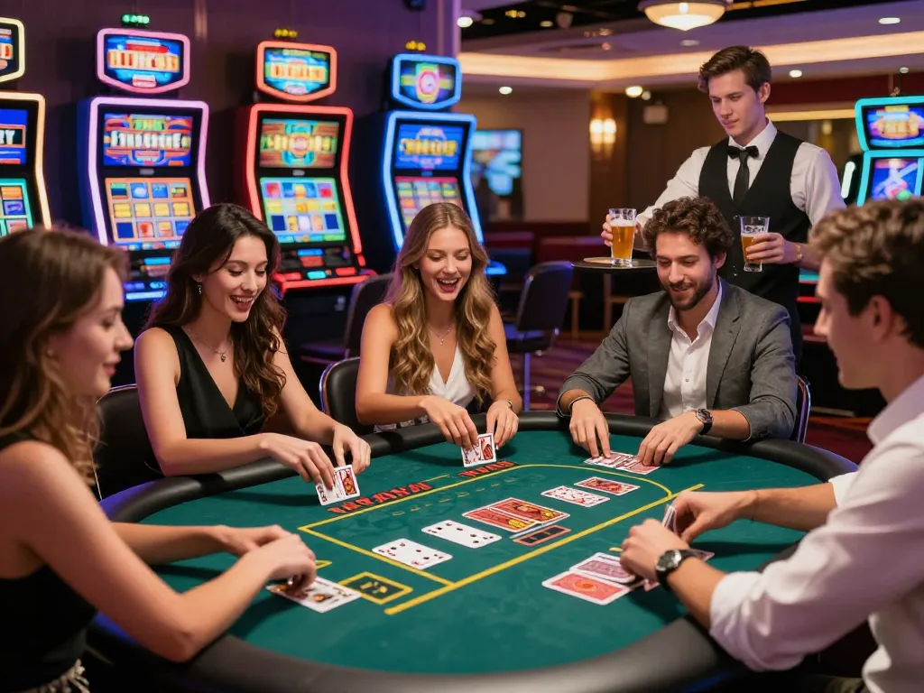 Exciting gaming scene at TT88 casino with players enjoying card games