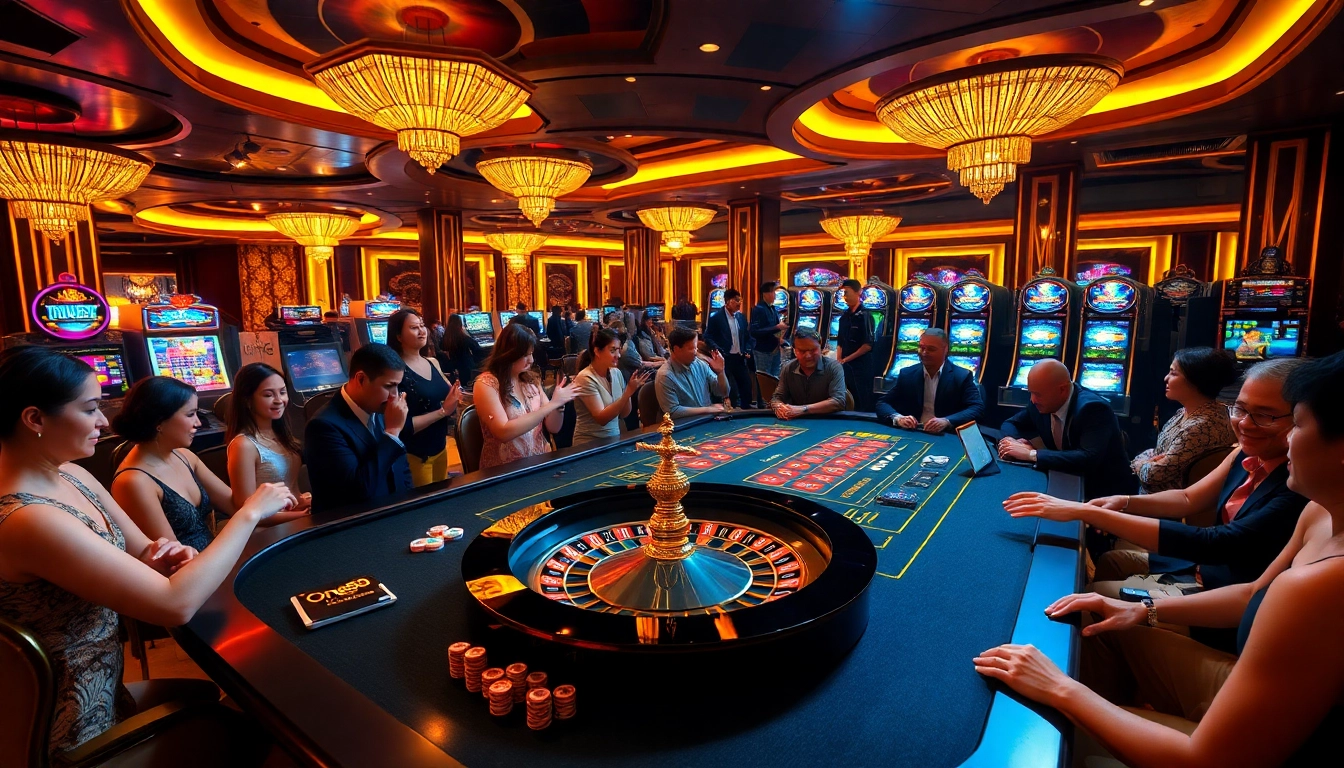Experience an exciting game at one88 casino with vibrant tables and thrilling action.