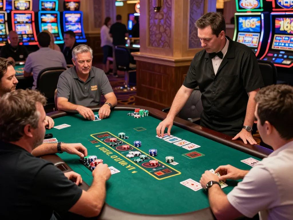 Players engaging at a blackjack table in the c168 casino, showcasing exciting betting moments and strategic gameplay.