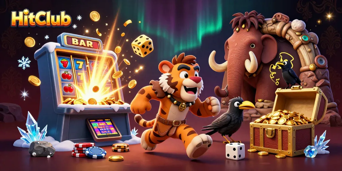 HitClub players enjoy thrilling wins in a 3D casino environment filled with energetic elements.