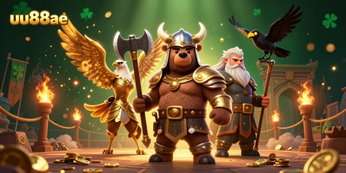 Experience thrilling gaming with uu88ae; a vibrant 3D illustration showcasing online betting excitement and coin rewards.