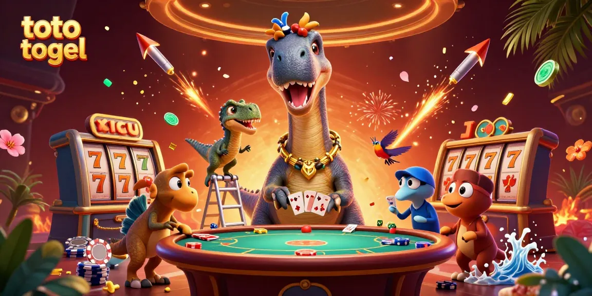 Engage with the thrilling world of toto togel as characters interact in a packed casino environment.