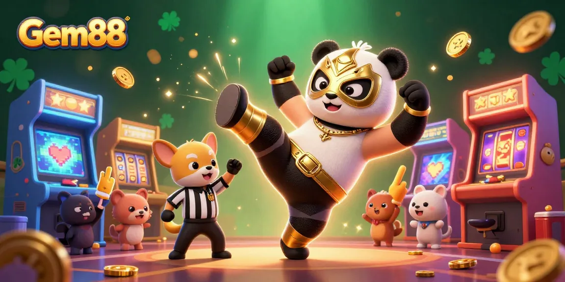Experience thrilling gameplay at Gem88 with our vibrant 3D cartoon scene capturing casino excitement.